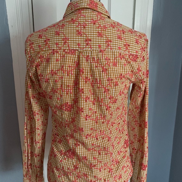 ANTHROPOLOGIE ODILLE GINGHAM BUTTON DOWN SHIRT - Picture 2 of 4